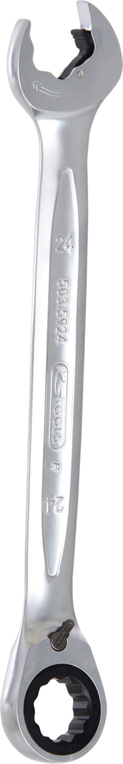 KS Tools 503.5924 DUO GEARplus Ringmaulschlüssel,Maul-Ratschenfunktion 24mm, ums