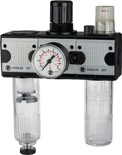 RIEGLER 100583 Wartungseinheit MULTIFIX Gewinde G 1/2 '' halbautomatisch BG II 5