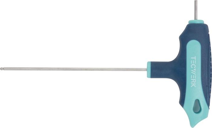 TECWERK 2000825023 Stiftschlüssel m.Quergr.SW 3mm Klingen-L.100mm m.Seitenabtr.u
