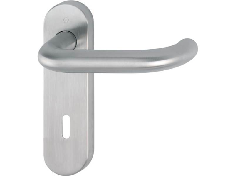 HOPPE 10721012 Kurzschildgarnitur Paris E138/353KH Edelstahl F69 OB abgerundet D