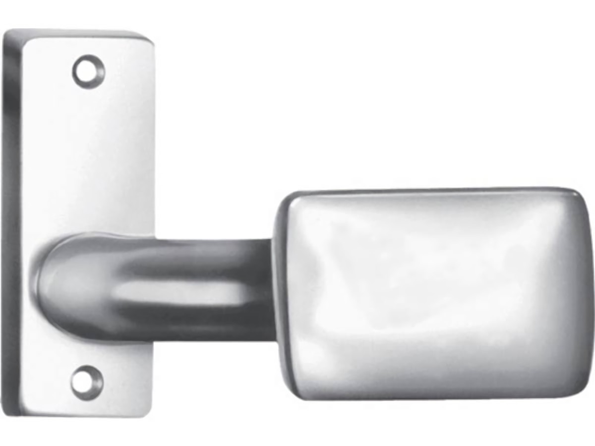 AMF 15768 Türknopf 485 Leichmetall F1 / naturfarbig gekröpft käntig fest / drehb