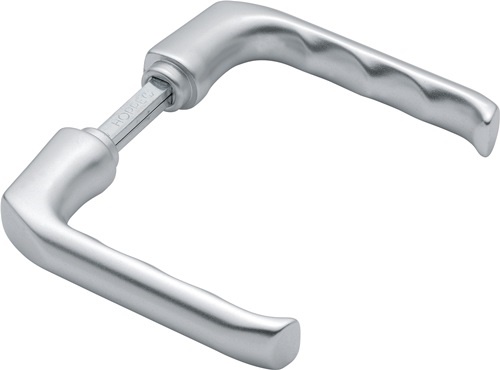 HOPPE 550180 Türdrückerpaar London 113 Aluminium F1 ohne Rosetten Vierkant 8 mm