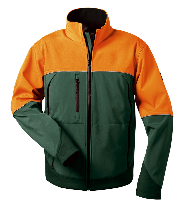 Gr .XL (58/60) *SANDDORN*   WALDARBEITER SOFTSHELL-JACKE grün *SANDDORN* forestr