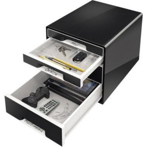 Leitz Schubladenbox CUBE 52521095 4Schubfächer schwarz