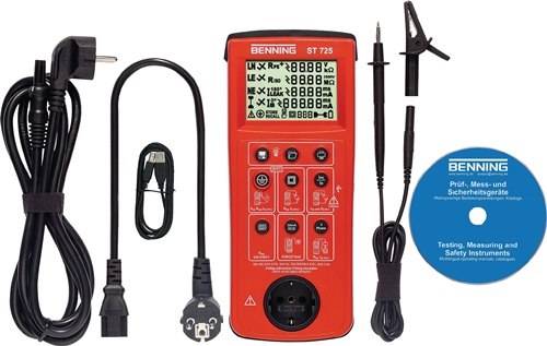 BENNING 050316 Gerätetester ST 725 Batterie- / Netzbetrieb L270xB115xH55mm