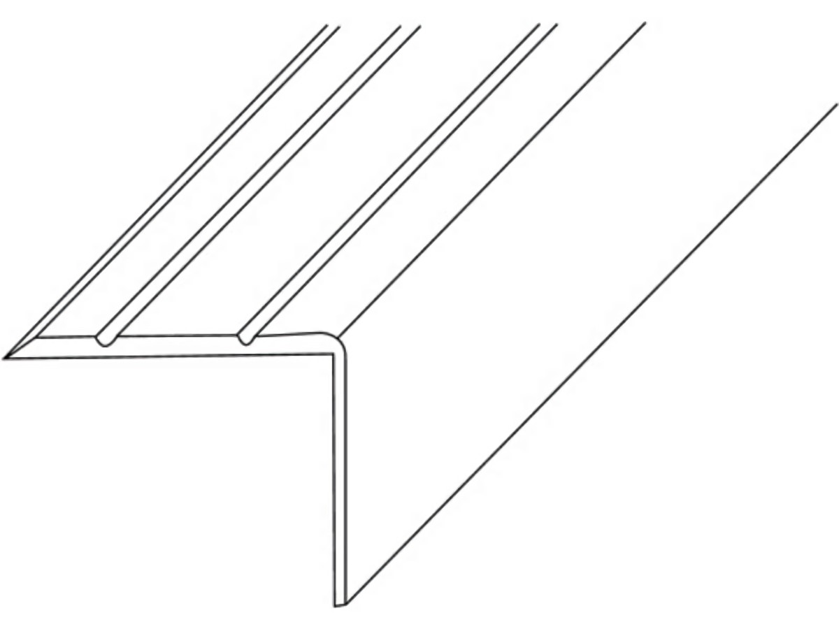 PG 4732002091 LM-Treppenwinkel 25 x 20 mm Länge 1000 mm Aluminium silberfarbig e