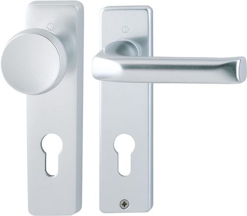 HOPPE 6270052 Kurzschildgarnitur London 54/227K/202KP/AP/113 Aluminium F1 PZ eck