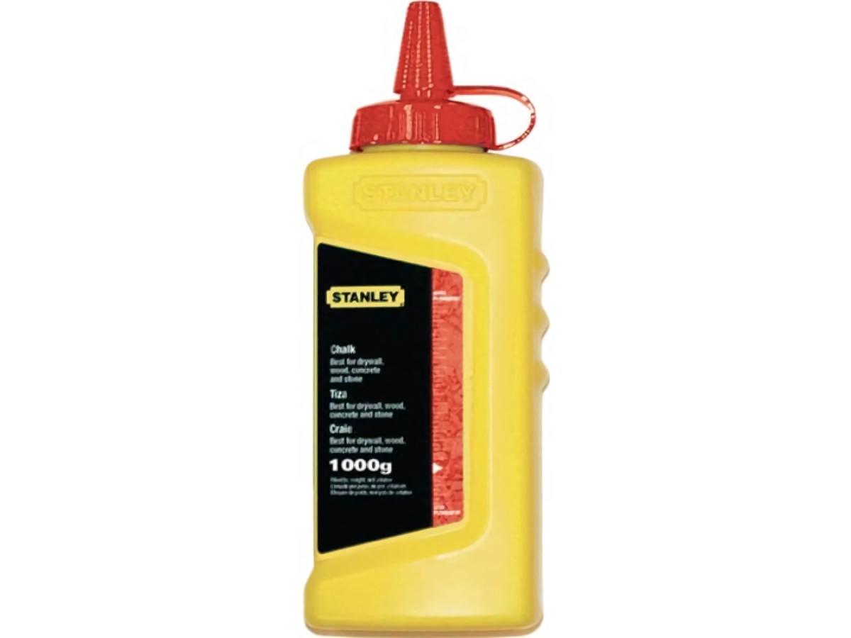 STANLEY 1-47-919 Schlagschnurkreide  1000 g rot wasserfest, schwer löslich Kunst