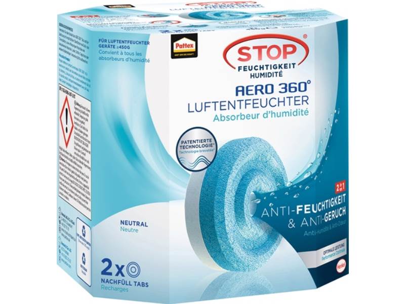 PATTEX PLAN2 / 2160541 Luftentfeuchter Aero 360 2 Tabs à 450 g PLAN2 Neutral