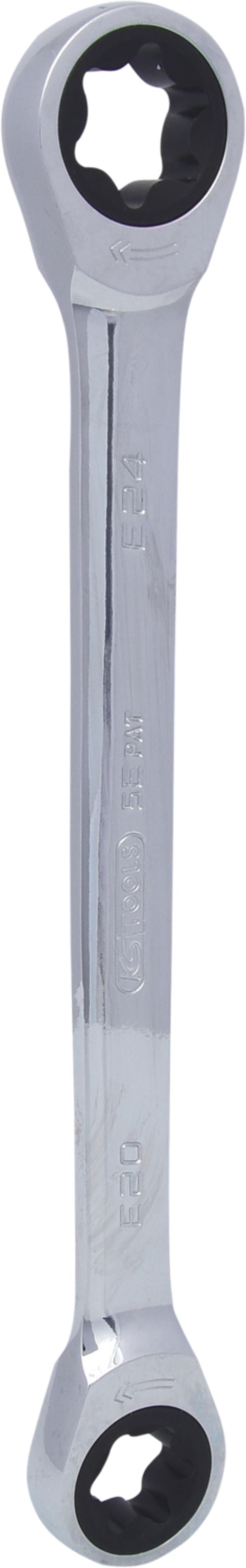 KS Tools 503.4357 GEARplus Torx-E-Doppel-Ratschenringschlüssel,E20xE24