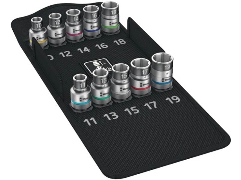 WERA 05004203001 Steckschlüssel-Satz 8790 HMC HF 10-teilig 1/2 '' 10 - 19 mm für