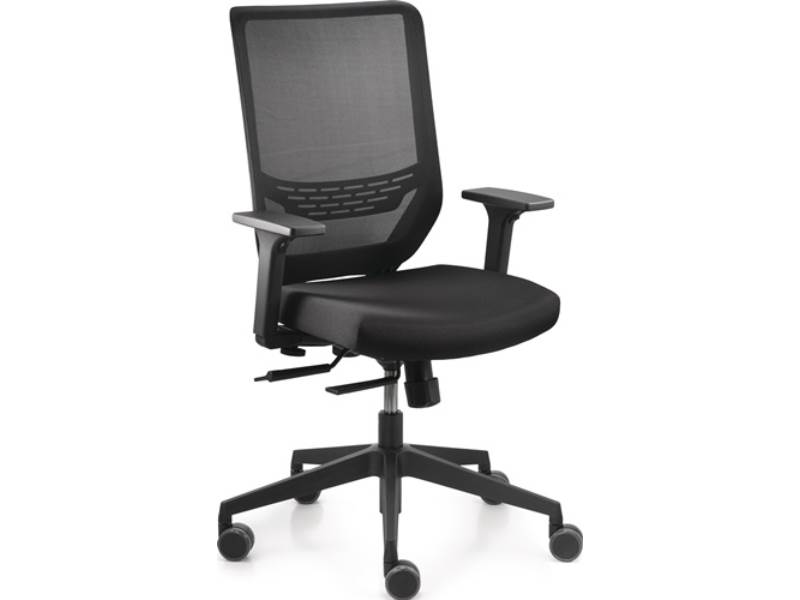 TREND OFFICE 9242SY1 Bürodrehstuhl Mesh Armlehnen, breiten- und höhenverstellbar