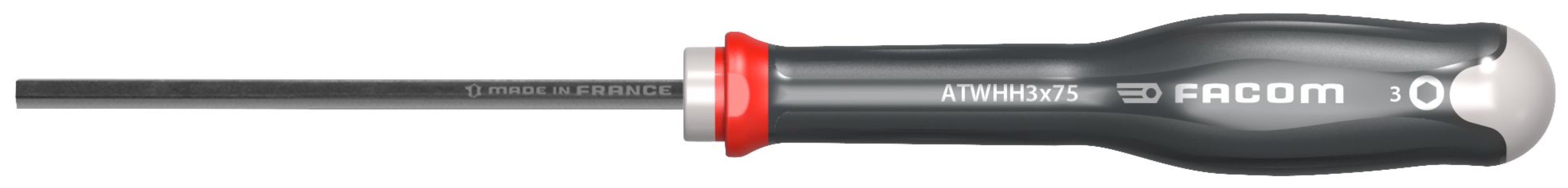 Facom ATWHH3X75 Stiftschluessel 6-Kant mit Griff 3 mm