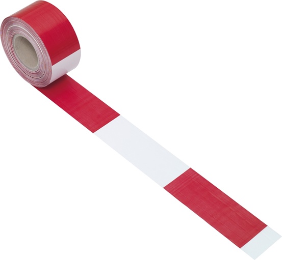 KS Tools 917.3899 Folien-Absperrband rot/weiss schraffiert