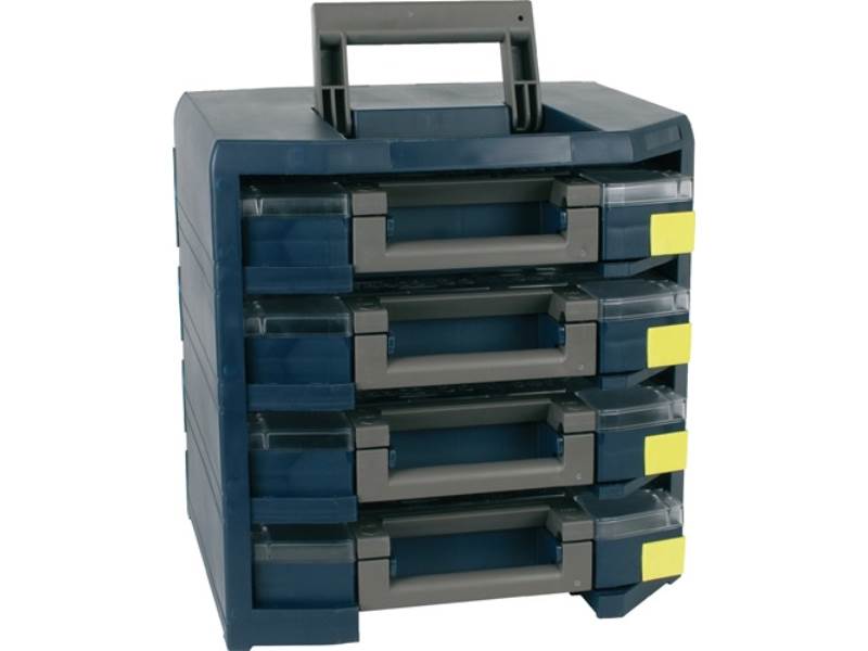 RAACO 137966 Sortimentskastentresor boxxser B347xT342xH305mm 4 Fächer mit 4 Sort