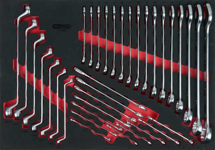 KS Tools 711.3035 Schlüssel-Satz, 35-tlg., 1/1 Systemeinlage