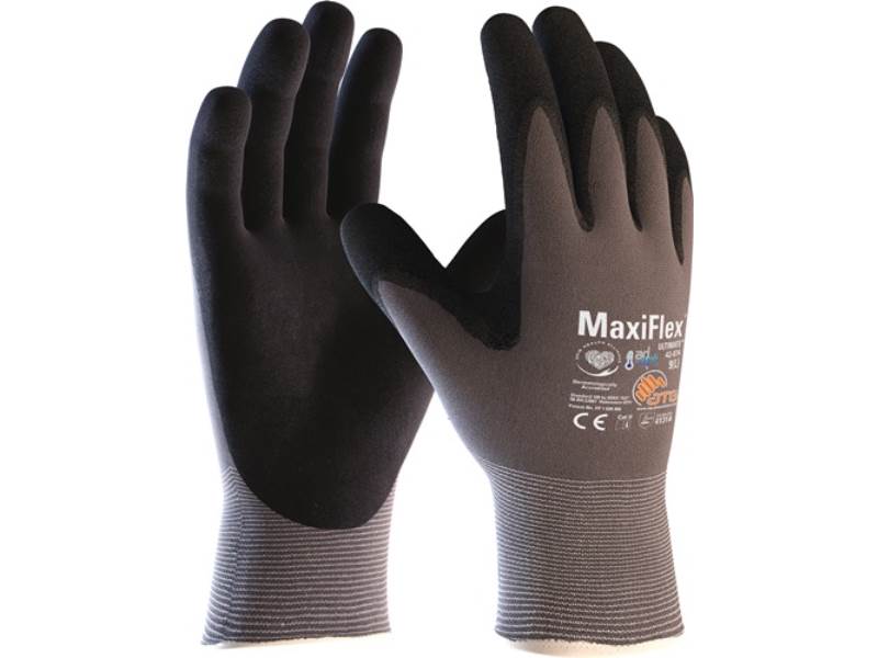 ATG 2455-10 Handschuhe MaxiFlex® Ultimate AD-APT® 42-874 Größe 10 grau/schwarz