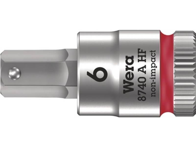 WERA 05003337001 Steckschlüsseleinsatz 8740 A HF 1/4 '' Schlüsselweite 6 mm Läng