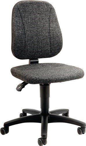 BIMOS 9653-CI11 Arbeitsdrehstuhl Unitec Rollen Stoffpolster grau 440-620 mm