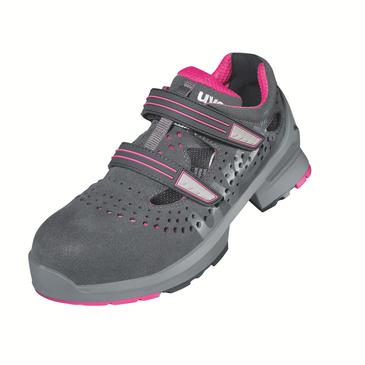 Uvex 8560843 1 ladies Sandalen S1 85608 grau, pink Weite 11 Größe 43