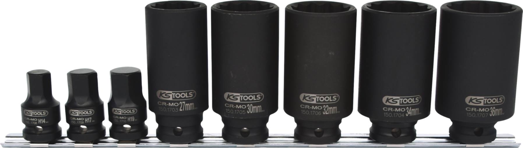 KS Tools 150.1750 1/2'' Spezial-Gelenkwellen-Stecknuss-Satz, 8-tlg.