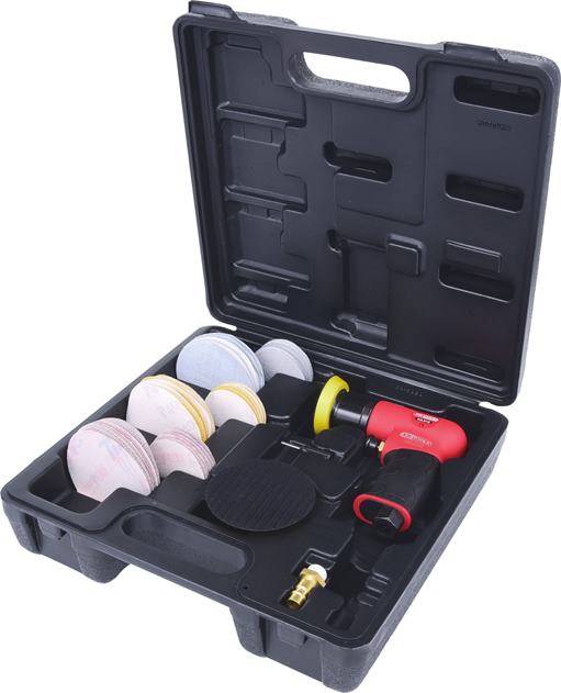 KS Tools 515.5110 Mini-Druckluft-Exzenterschleifer-Satz, 63-tlg.