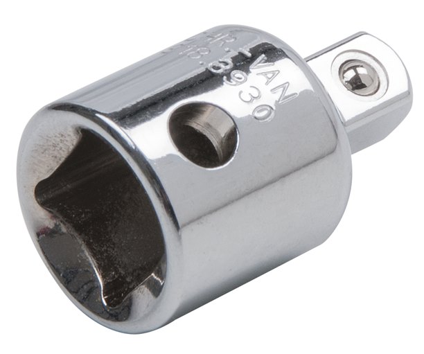 KS Tools 918.3930 3/8'' CHROMEplus Reduzieradapter, 3/8''F x 1/4''M