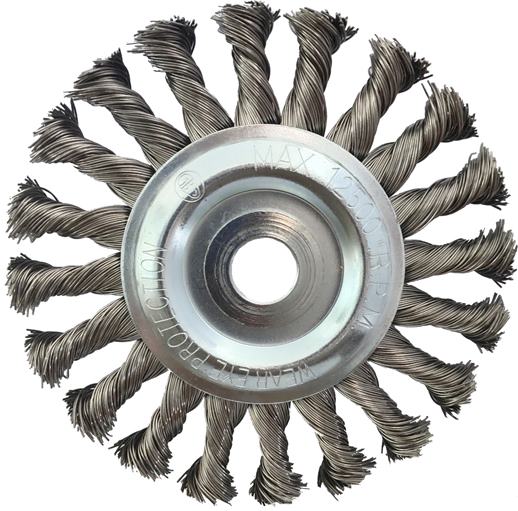KS Tools 340.0047 Rostfreie Stahldrahtrundbürste 0,5mm, Ø 125mm