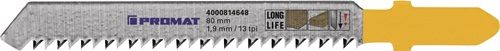 PROMAT  Stichsägeblatt  Gesamtlänge 80 mm Zahnteilung 1,9 mm Stärke 1,27 mm BIM