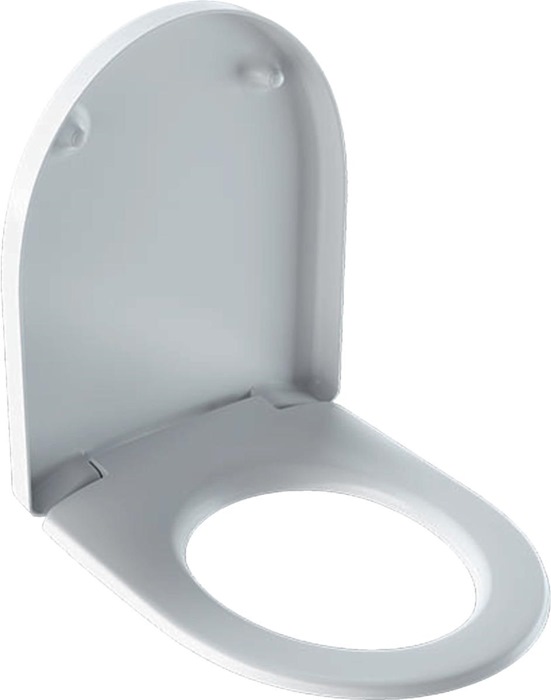 GEBERIT 573085000 WC-Sitz Renova Plan mit Deckel, abnehmbar Scharniere: Edelstah