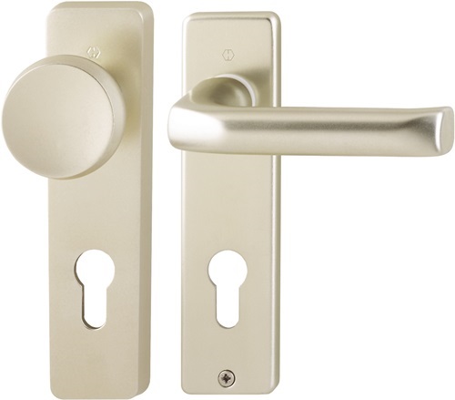 HOPPE 6270060 Kurzschildgarnitur London 54/227K/202KP/AP/113 Aluminium F2 PZ eck