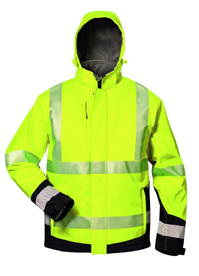 Gr .4XL (70/72) *MELVIN* WATTIERTE WARNSCHUTZ-SOFTSHELLJACKE gelb *MELVIN* PADDE