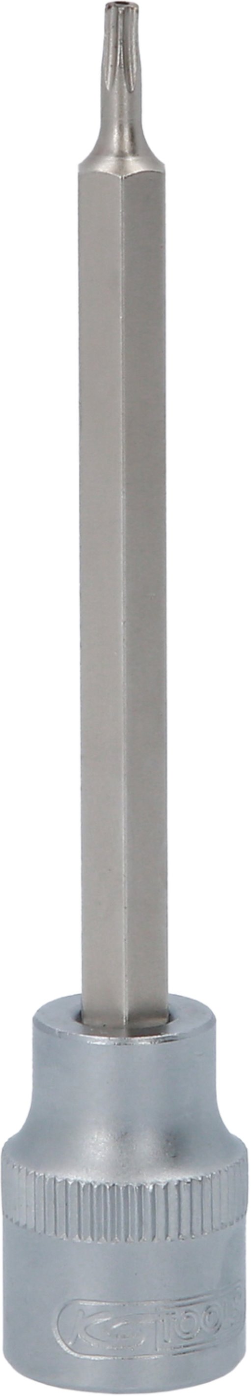 KS-Tools 917.3938 3/8'' Bit-Stecknuss Torx mit Stirnlochbohrung, lang, TB10