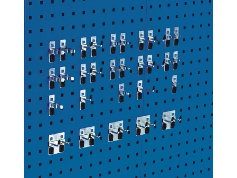 BOTT 14031413 Werkzeughaltersortiment  30-tlg.verzinkt passend für Lochplatten 1