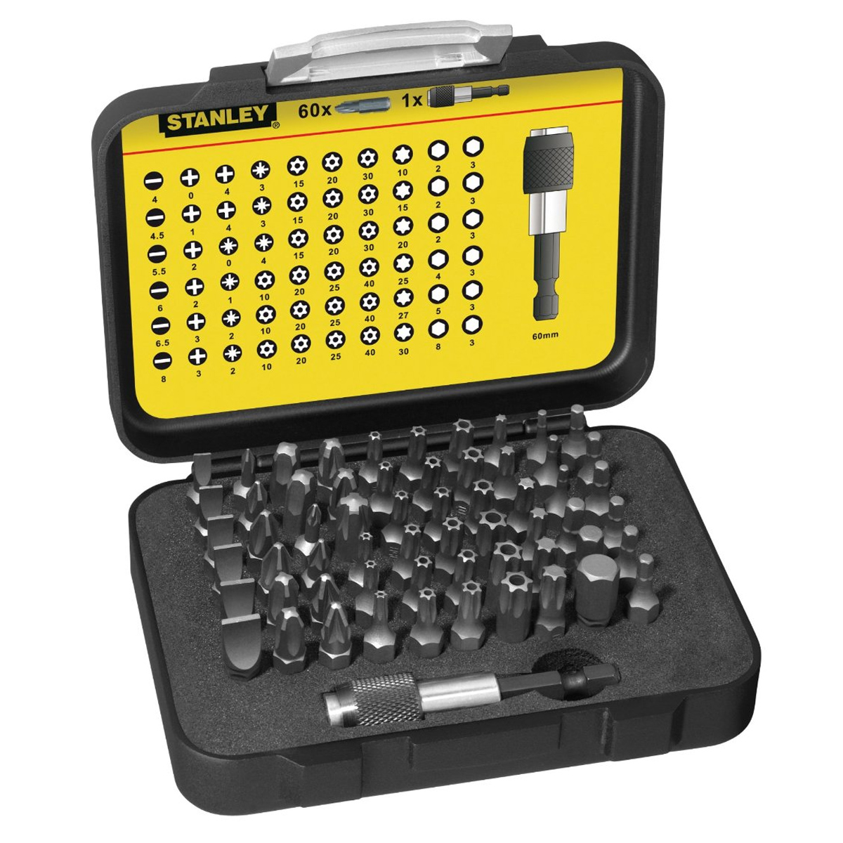 Stanley 1-13-902 Bit-Satz 61-tlgmit Bithalter