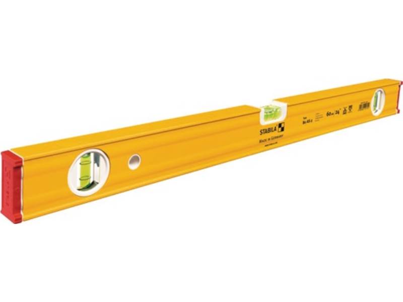 STABILA 19172 Wasserwaage 80 AS-2 100 cm Aluminium gelb ± 0,5 mm/m