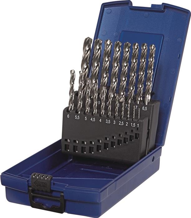 TECWERK  Spiralbohrer-Satz DIN 338 Typ N Z3 Nenn-Ø 1-10x0,5 mm HSS-Co5 19-teilig