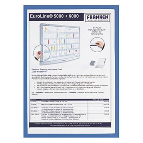 Franken Dokumentenhalter Frame It X-tra Line ITSA3M 03 DIN A3 blau