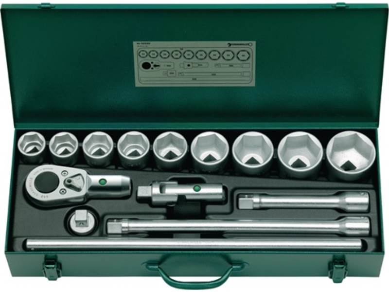 STAHLWILLE 96050103 Steckschlüssel-Satz 55/9/6N 15-teilig 3/4 '' Schlüsselweiten