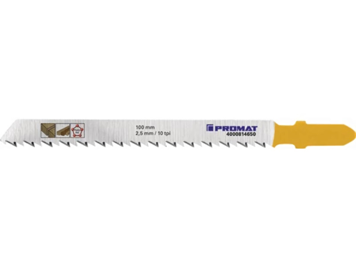 PROMAT  Stichsägeblatt  Gesamtlänge 100 mm Zahnteilung 2,5 mm Stärke 1,45 mm HCS