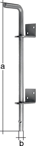 GAH 211011 Bodenschieber  L400xS16mm Stahl verzinkt verzinkt Abstand Bolzen - To