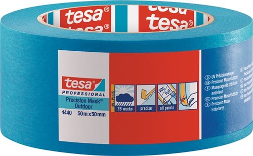 TESA 04440-00004-00 Präzisionskrepp 4440 Außen UV PLUS glatt blau Länge 50 m Bre