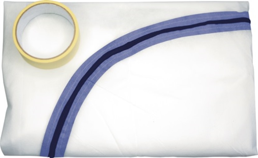 QUICKDOOR  Staubschutztür  1 Tuch / 1 Rolle Klebeband Tuch 2,2x1,2 m/Band 25 mx5