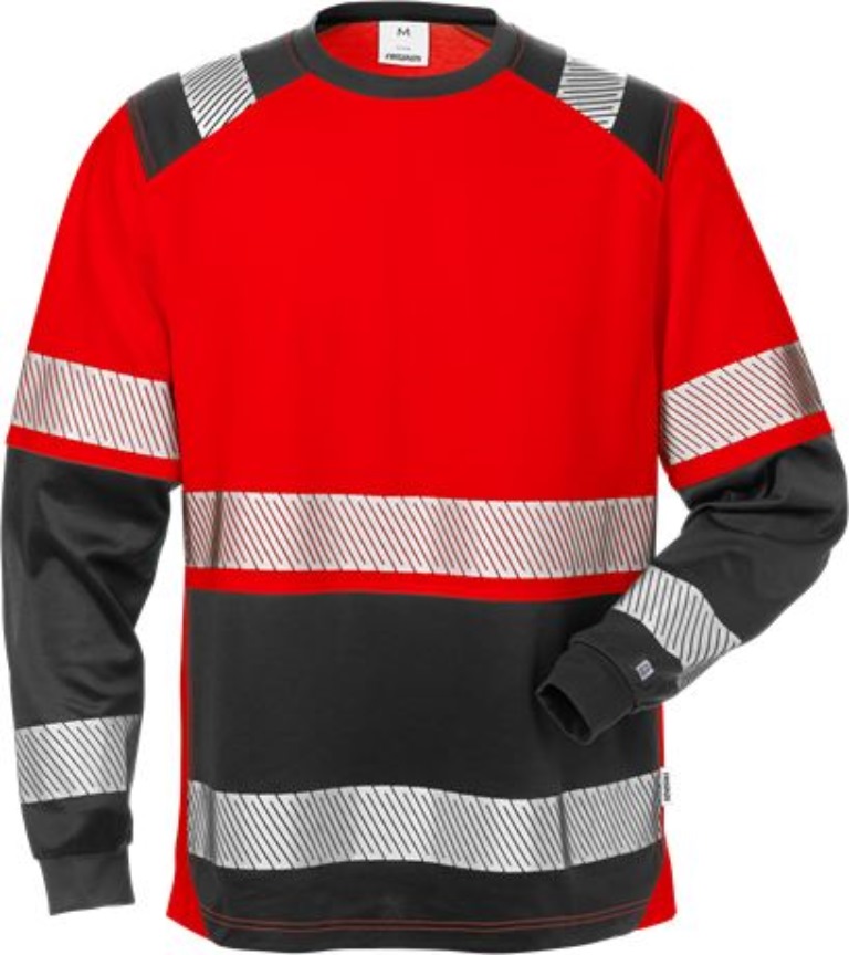 Fristads 129514-396-L High Vis T-Shirt Langarm, Kl. 2 7457 THV Dynamic Rippstric