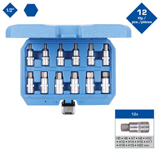 Brilliant Tools  BT022012 1/2'' Innensechskant Bit-Stecknuss-Satz, 12-tlg, 5 - 2