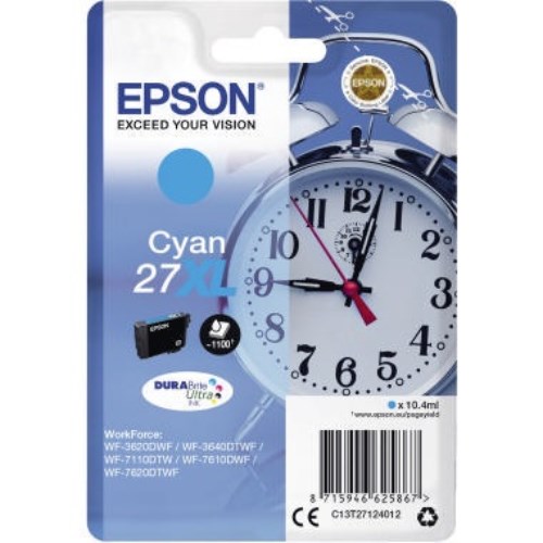 Epson Tintenpatrone C13T27124012 27XL 1.100Seiten 10,4ml cyan