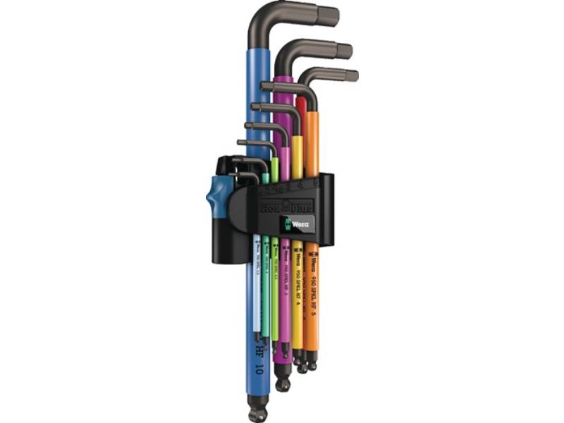 WERA 05022210001 Sechskantwinkelschraubendreher-Satz 950 SPKL/9 SM HF 9-teilig S