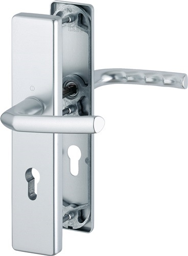 HOPPE 2550532 Schutzgarnitur Birmingham 1117/2221A/2440 Aluminium F1 72 mm 37-42
