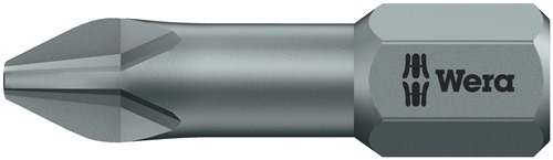 WERA 5056505001 Bit 851/1 TZ 1/4 Zoll PH 1 Länge 25 mm Torsionszone, zähhart
