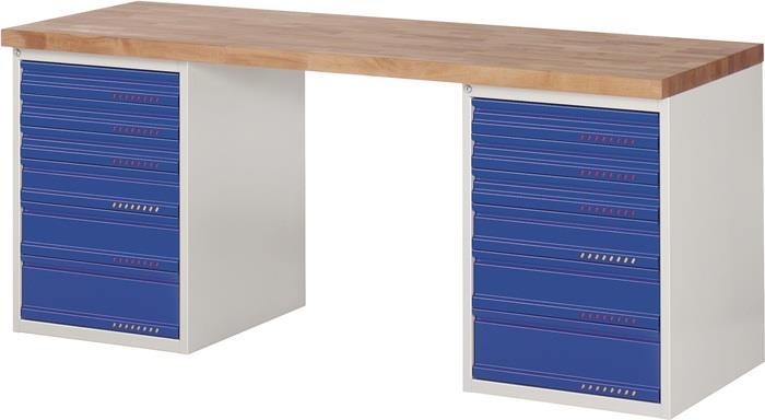 TECWERK 2000425533 Werkbank Ser.BK 650 B2000xT700xH840mm Buche lichtgrau/blau 12